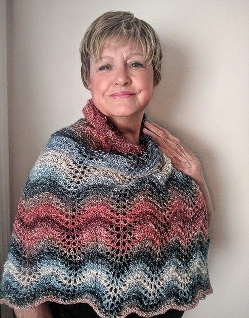 Feather and Fan Knitted Shawl Instructions