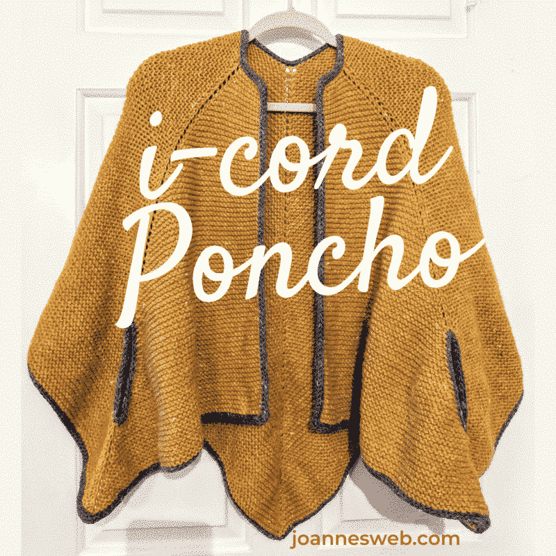 i Cord Knitted Poncho Pattern - Instructions