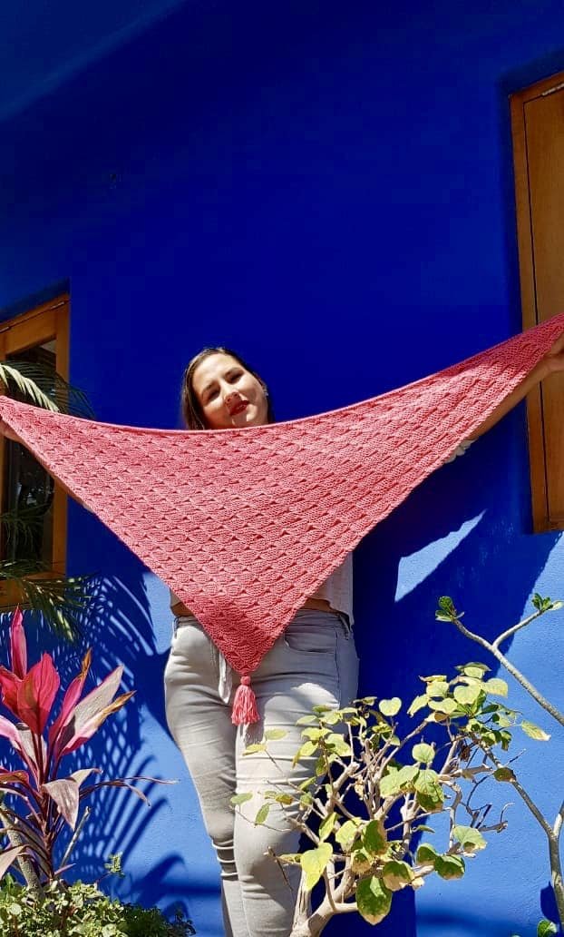 Butterfly Stitch Knitting Shawl
