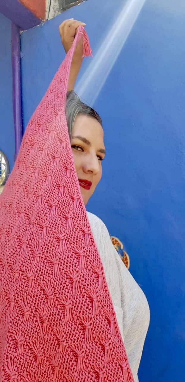 Butterfly Stitch Knitting Shawl