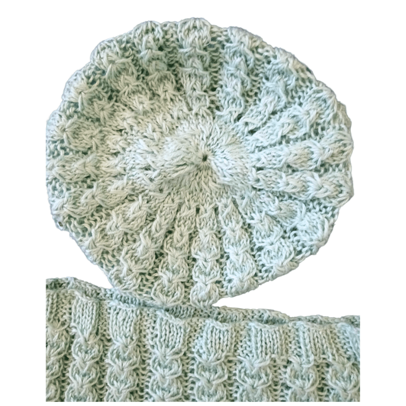 Lotus Beanie and Infinity Scarf Knitting Patterns